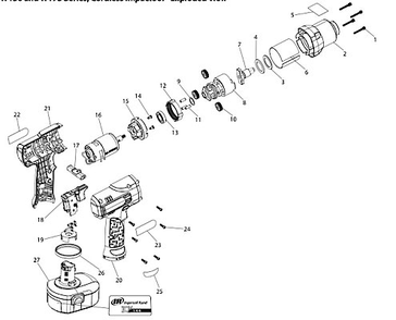 Part Location Diagram of N144 Ingersoll Rand Battery Pack (14.4V Ni-Cd)